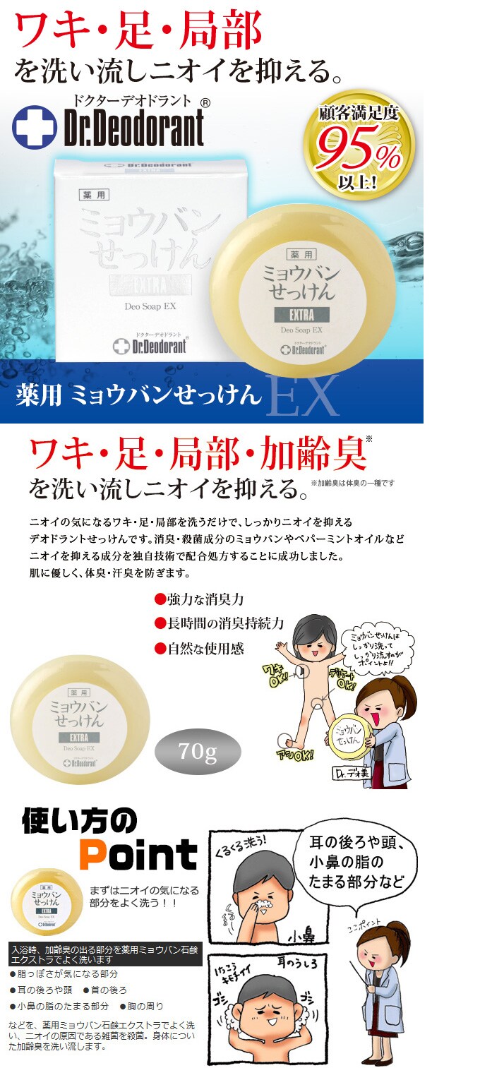 ランキング入賞商品 薬用ミョウバンせっけんEX ドクターデオドラント